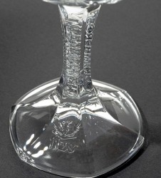 Pied facetté verre à bière Grimbergen 33 cl gravé des lettres de l'abbaye