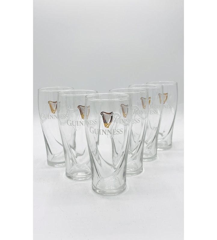 Lot 6 verres à bière Guinness 25 cl