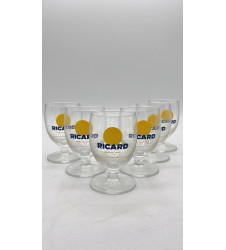Lot 6 verres pastis Ricard ballon 17 cl
