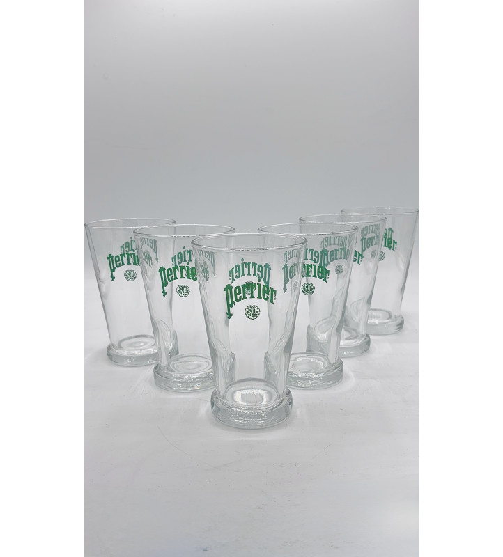 Lot 6 verres Perrier 39 cl