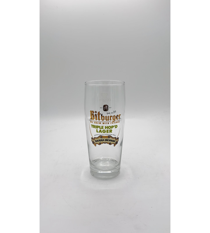 Verre à bière Bitburger Triple Hop'd Lager 50 cl