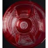 Au fond du verre à bière Budweiser "Bud" 25 cl un seau sur fond rouge