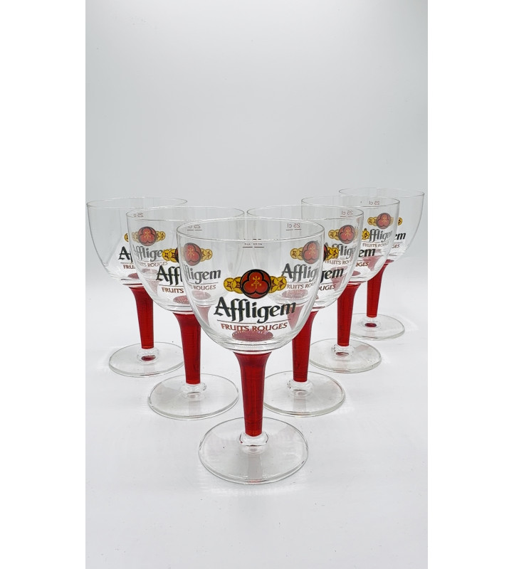 Lot de 6 Verre à bière Affligem Fruits Rouges 25 cl