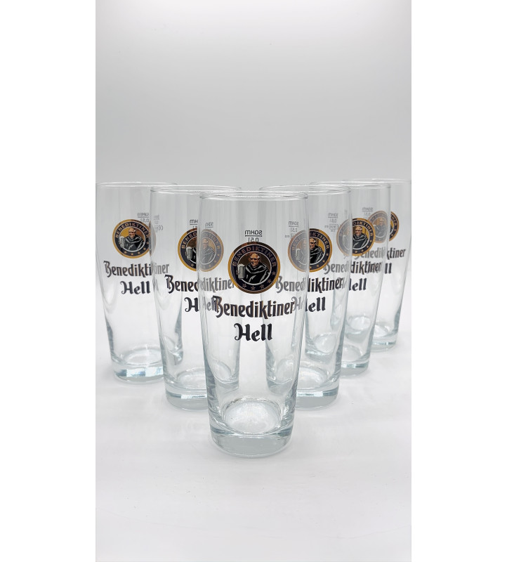 Lot de 6 Verre à bière Benediktiner Hell 50 cl