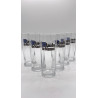 Lot de 6 Verre à bière Blanche de Namur logo bleu 25 cl