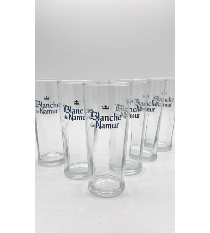 Lot de 6 Verre à bière Blanche de Namur 25 cl