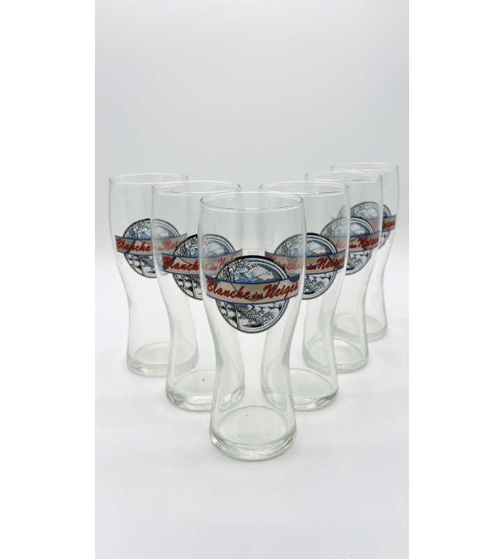 Lot de 6 Verre à bière Blanche des Neiges 25 cl