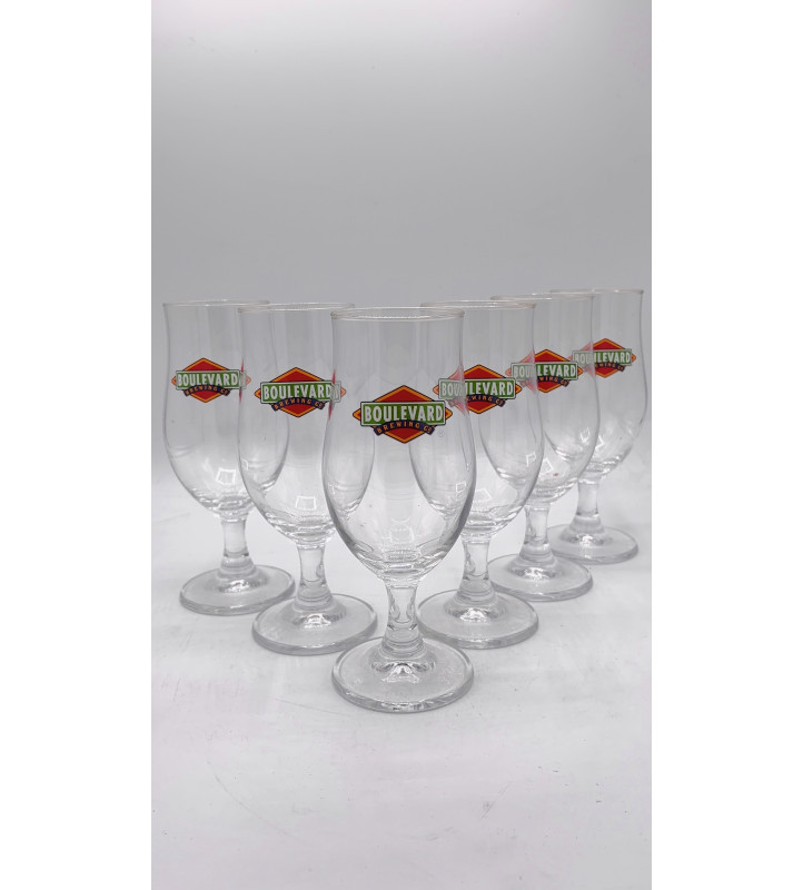 Lot de 6 Verre à bière Boulevard Brewing Rouge 25 cl