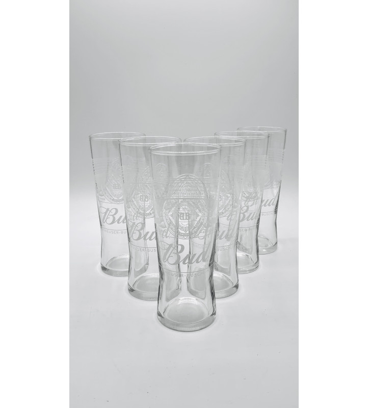 Lot de 6 Verre à bière Bud 25 cl