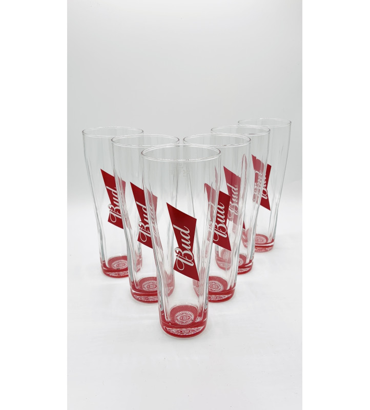 Lot de 6 Verre à bière Bud 50 cl