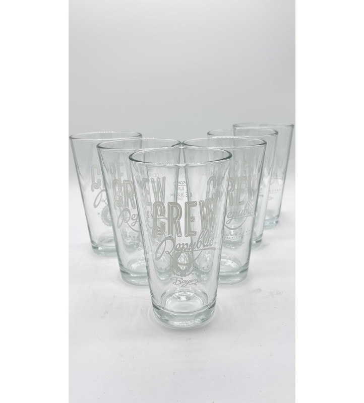 Lot de 6 Verre à bière Crew Republic 25 cl