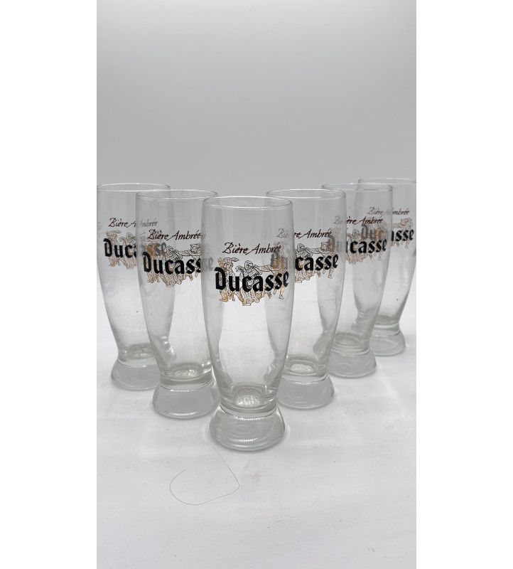 Lot de 6 Verre à bière Ducasse Ambrée 25 cl