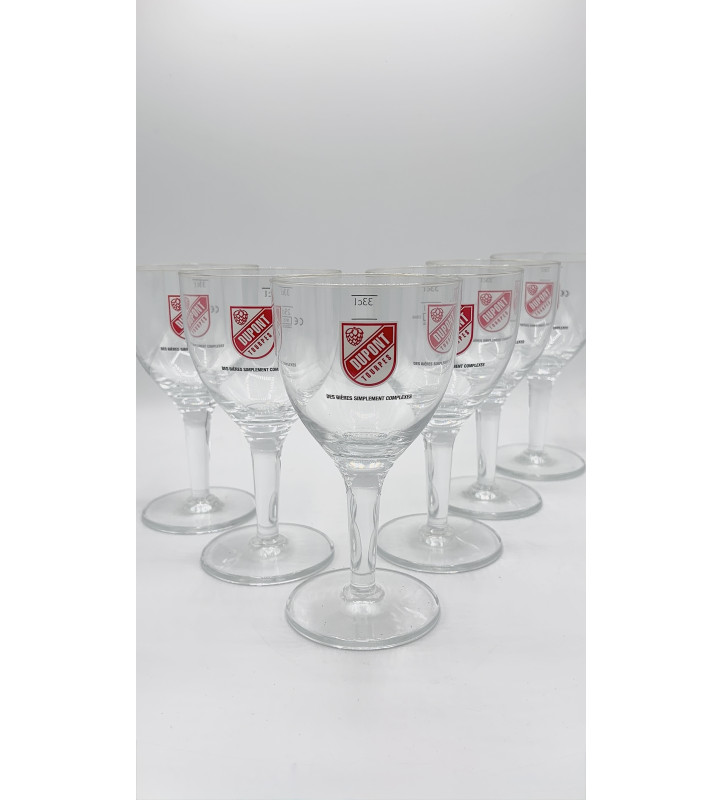 Lot de 6 Verre à bière Dupont Tourpes 25/33 cl