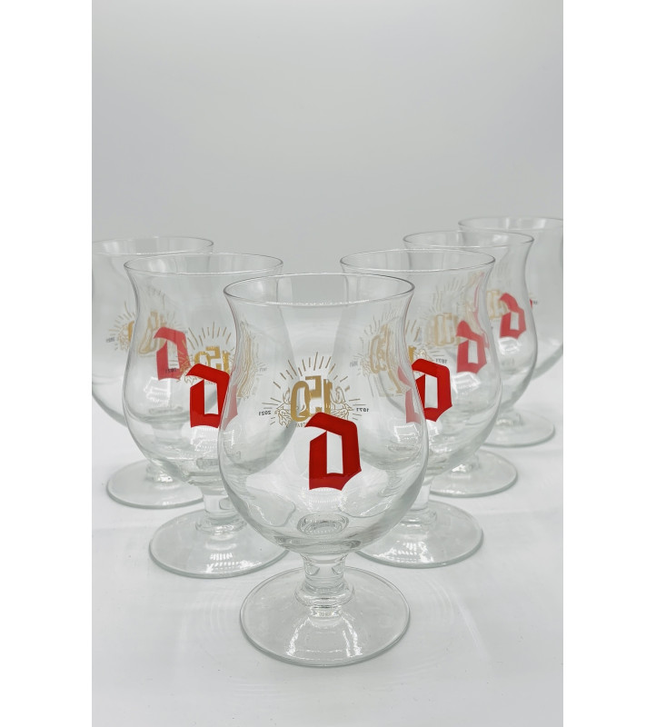 Lot de 6 Verre à bière Duvel 150 ans 33 cl