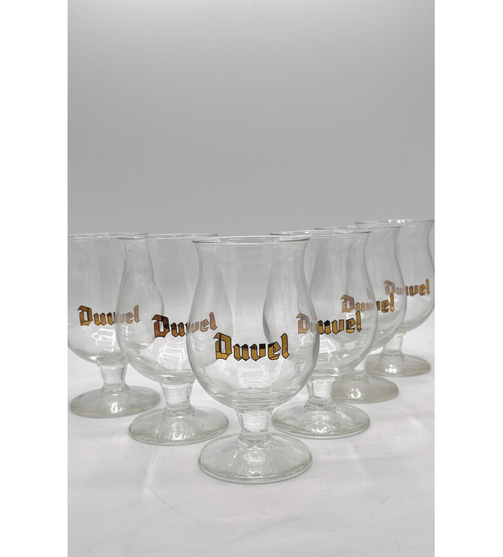 Lot de 6 Verre à bière Duvel Mini Or 16,5 cl