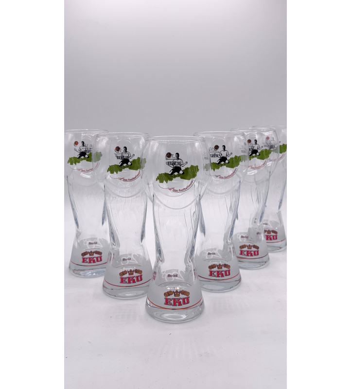 Lot de 6 Verre à bière EKU Football 33 cl