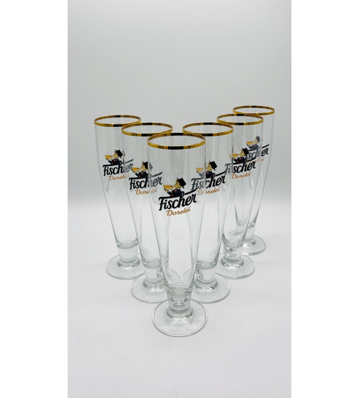 Lot de 6 Verre à bière Fischer Doreleï 25 cl